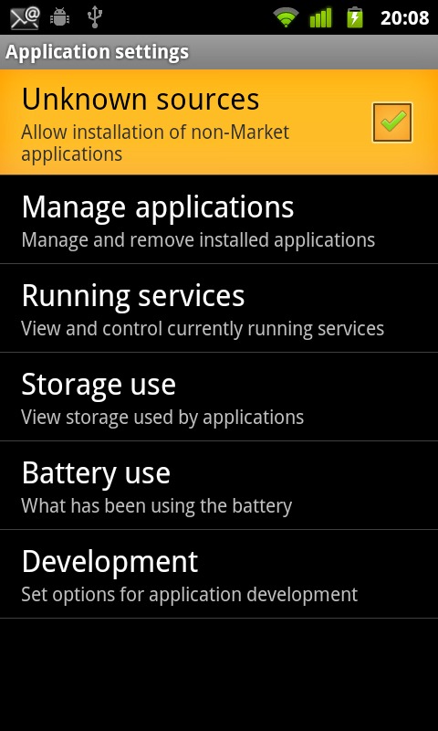 Allowing non-Market Applications on a Device