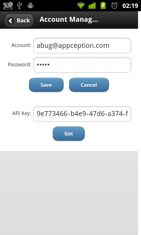Logging in with ABug